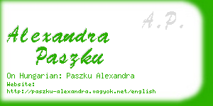 alexandra paszku business card